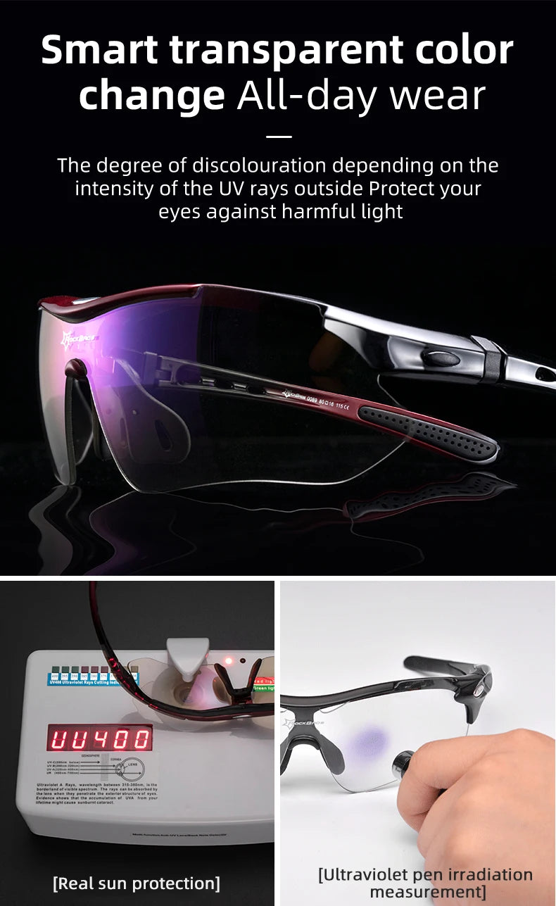 ROCKBROS Polarized Cycling Glasses Bike Goggles UV400 Outdoor Sport Eyewear Men Women Bicycle Sunglasses