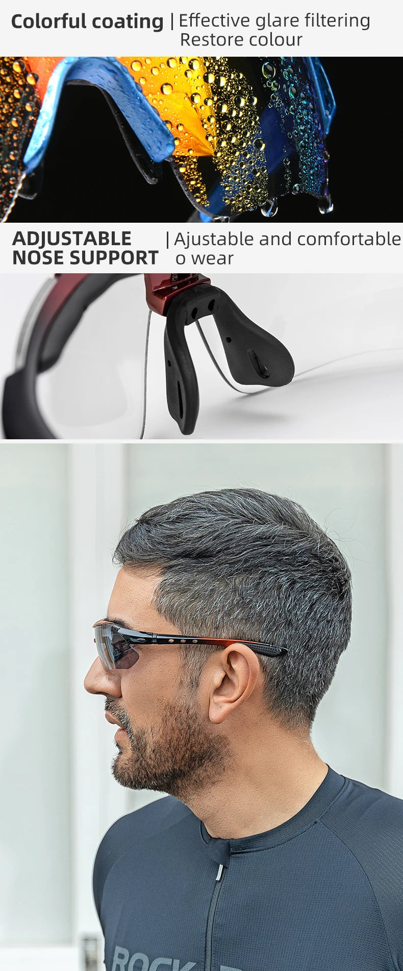 ROCKBROS Polarized Cycling Glasses Bike Goggles UV400 Outdoor Sport Eyewear Men Women Bicycle Sunglasses