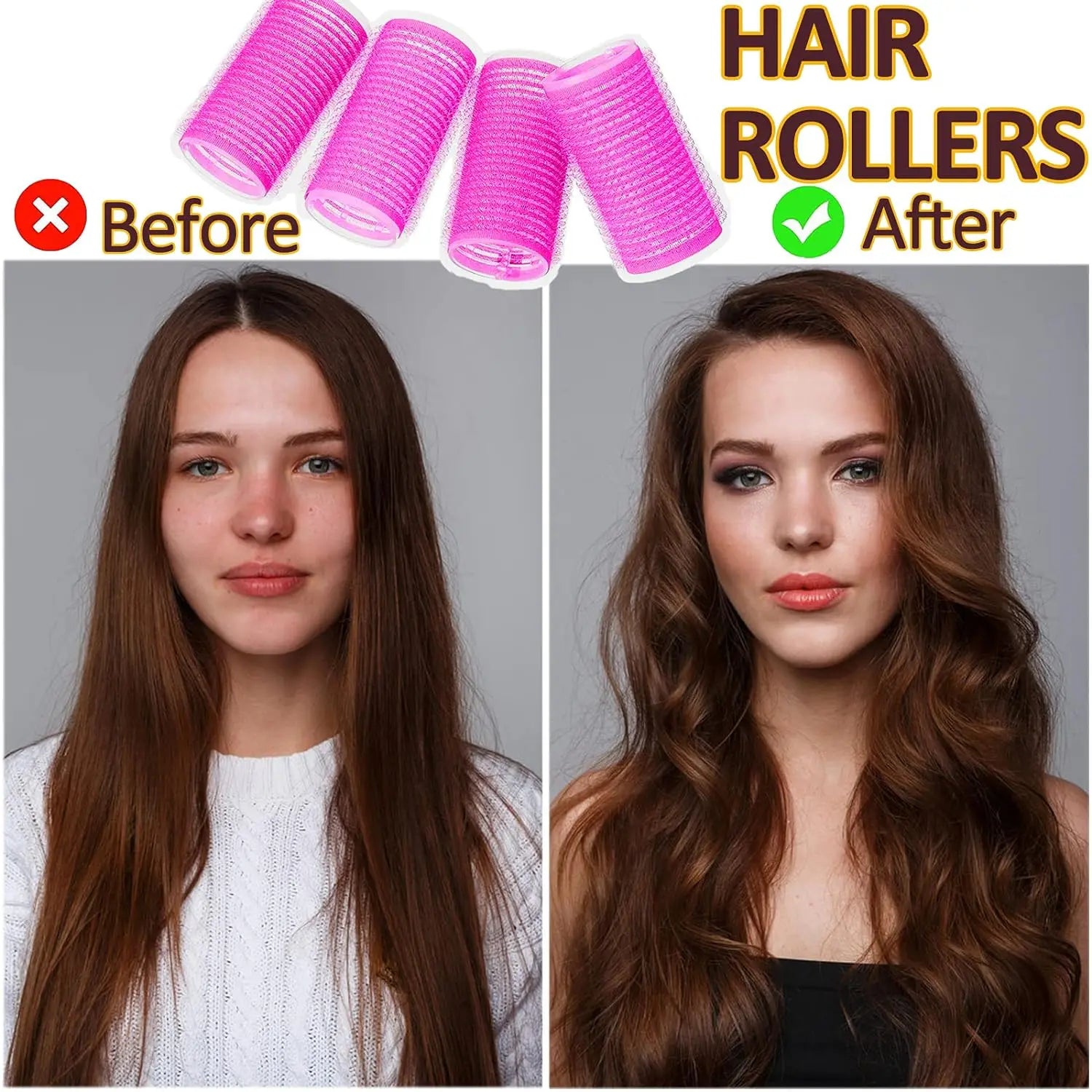 New Hair Curler Plastic Self-adhesive Hair Curlers Lazy Air Bangs Curling Tube Eight-character Bangs Curling Hairdressing Tools