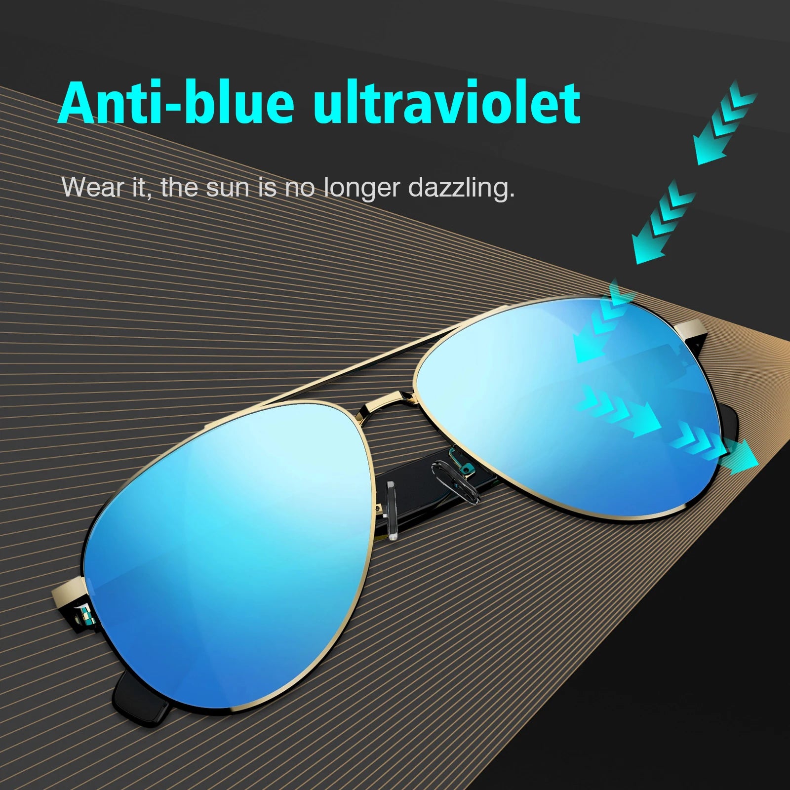 2025 anti-blue light smart glasses, wireless calls, music playback, touch voice assistant, fashionable smart sunglasses