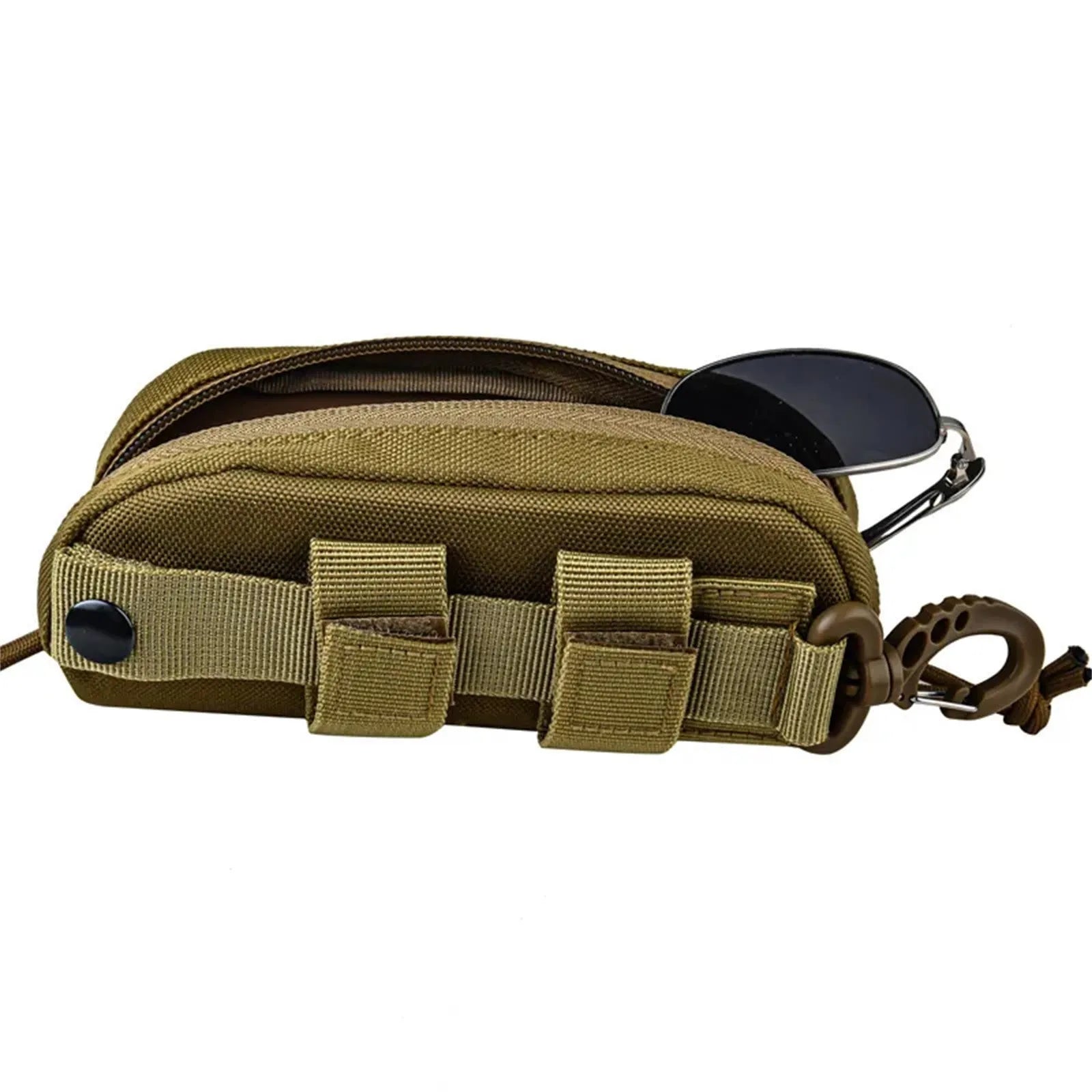 Outdoor Tactical Nylon Hard Case Glasses Box With Molle System Protection Box Accessory Pack Sunglasses Bag