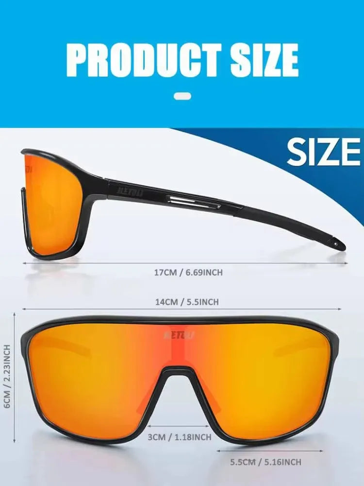 UV Protection Polarized Photochromic Cycling Glasses Windproof for Road MTB Biking Anti-Fog Sports Sunglasses Men Women