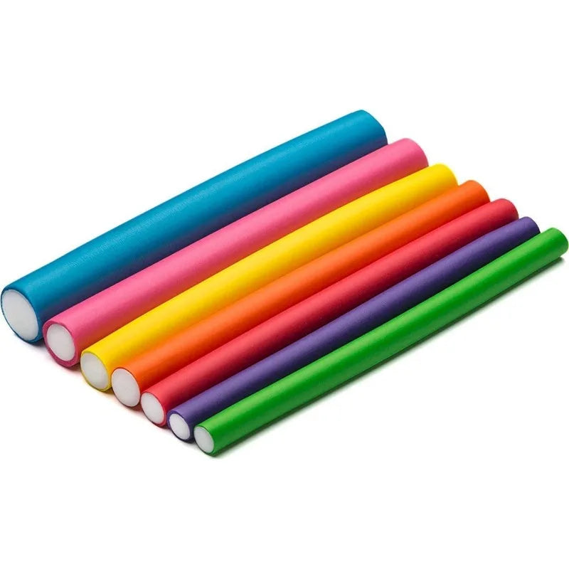 Foam Heatless Curling Rod Soft Bendy Twist Curls Tool Sponge Hair Curlers Rollers DIY Hair Styling Tools Set Random Color