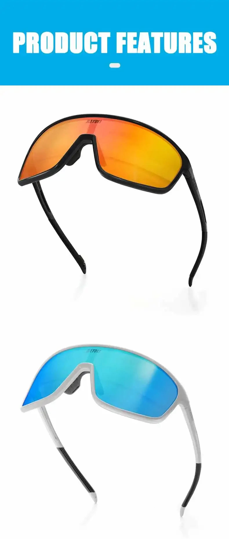 UV Protection Polarized Photochromic Cycling Glasses Windproof for Road MTB Biking Anti-Fog Sports Sunglasses Men Women