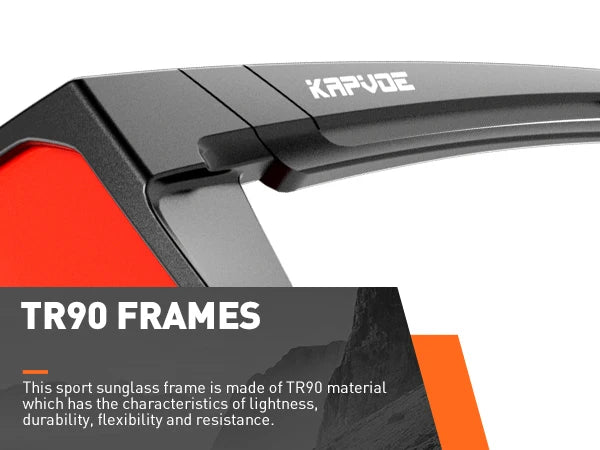 KAPVOE Polarized Cycling Glasses Sports Sunglasses for Men Women, UV400 Protection MTB Bicycle Baseball Mountain Bike Glasses