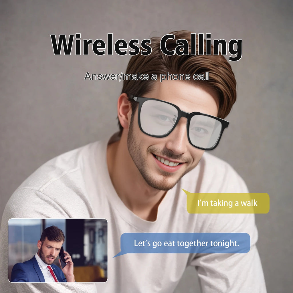 Smart glasses, music playback, touch voice assistant, can answer/make calls, long battery life, blue light blocking sunglasses