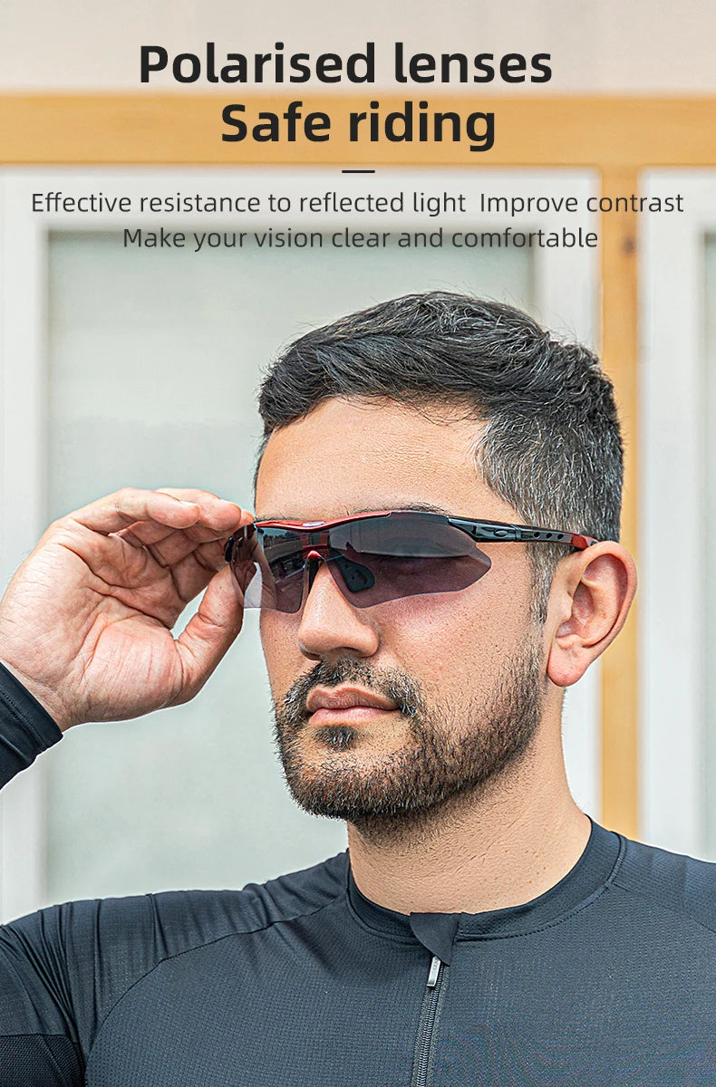 ROCKBROS Polarized Cycling Glasses Bike Goggles UV400 Outdoor Sport Eyewear Men Women Bicycle Sunglasses