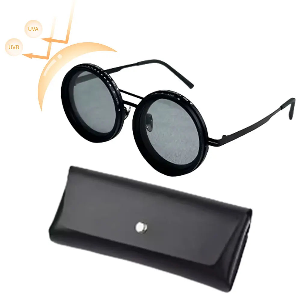 Adjustable 1-9 Sunglasses with ND Filter Lenses Fishing Rounded Polarized Glasses Polarized Sunglasses for Men Driving Fishing