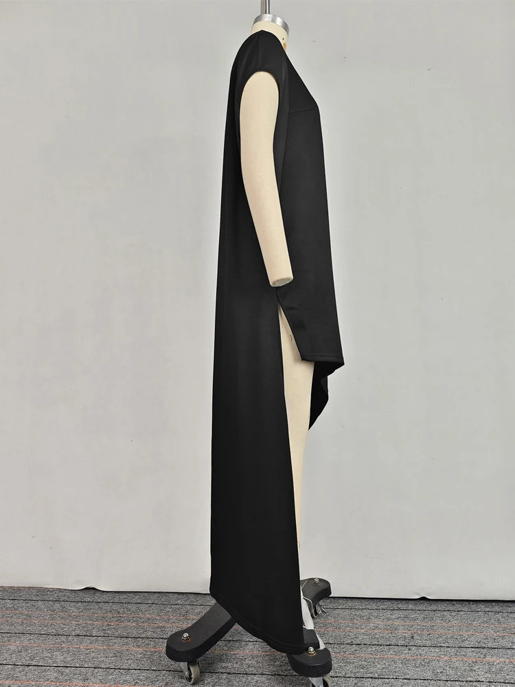 Women Fashion High-low  Party Evening Dresses 2025 Summer One-shoulder Asymmetric Split-side Elegant Banquet Prom Gown