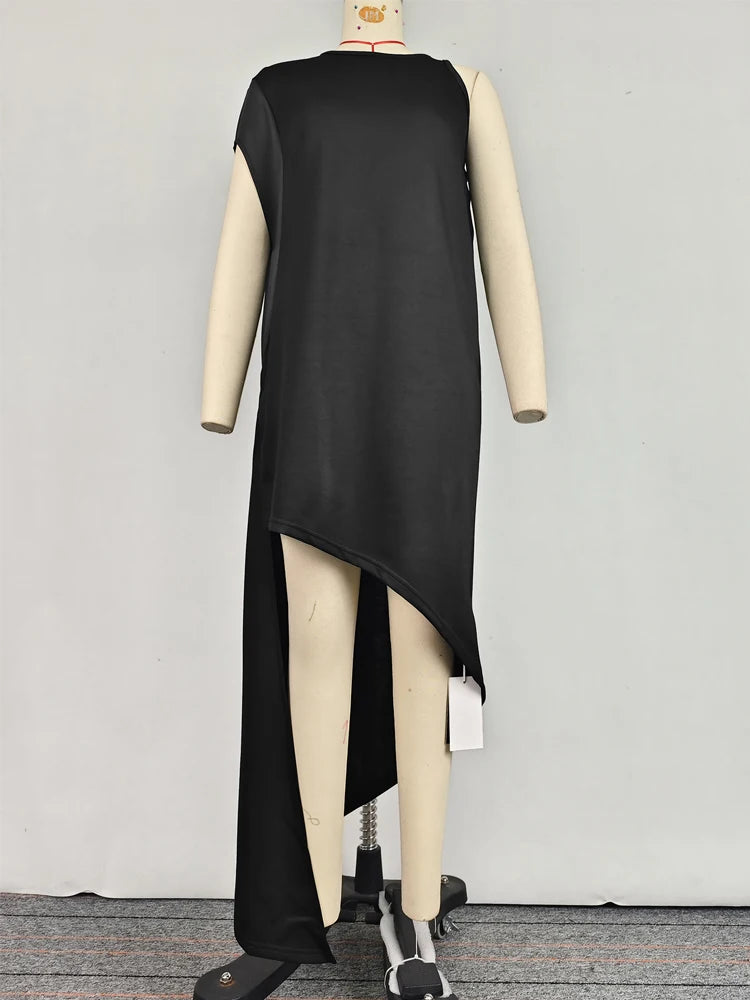 Women Fashion High-low  Party Evening Dresses 2025 Summer One-shoulder Asymmetric Split-side Elegant Banquet Prom Gown