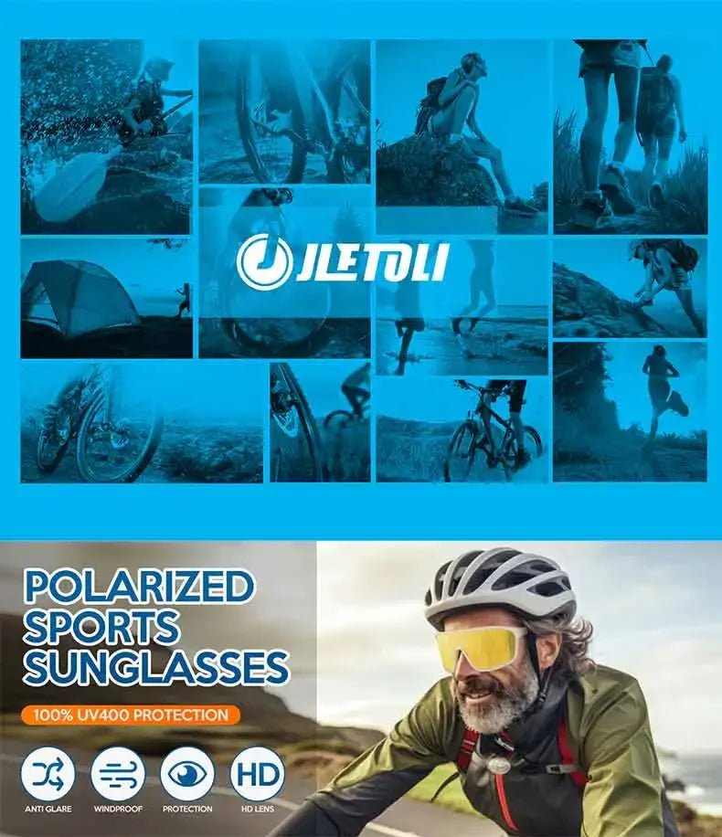 UV Protection Polarized Photochromic Cycling Glasses Windproof for Road MTB Biking Anti-Fog Sports Sunglasses Men Women