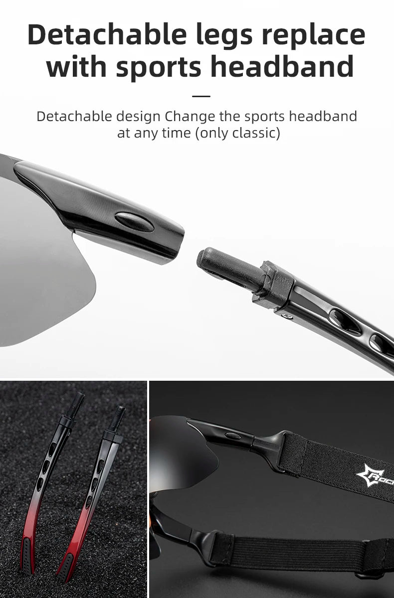 ROCKBROS Polarized Cycling Glasses Bike Goggles UV400 Outdoor Sport Eyewear Men Women Bicycle Sunglasses