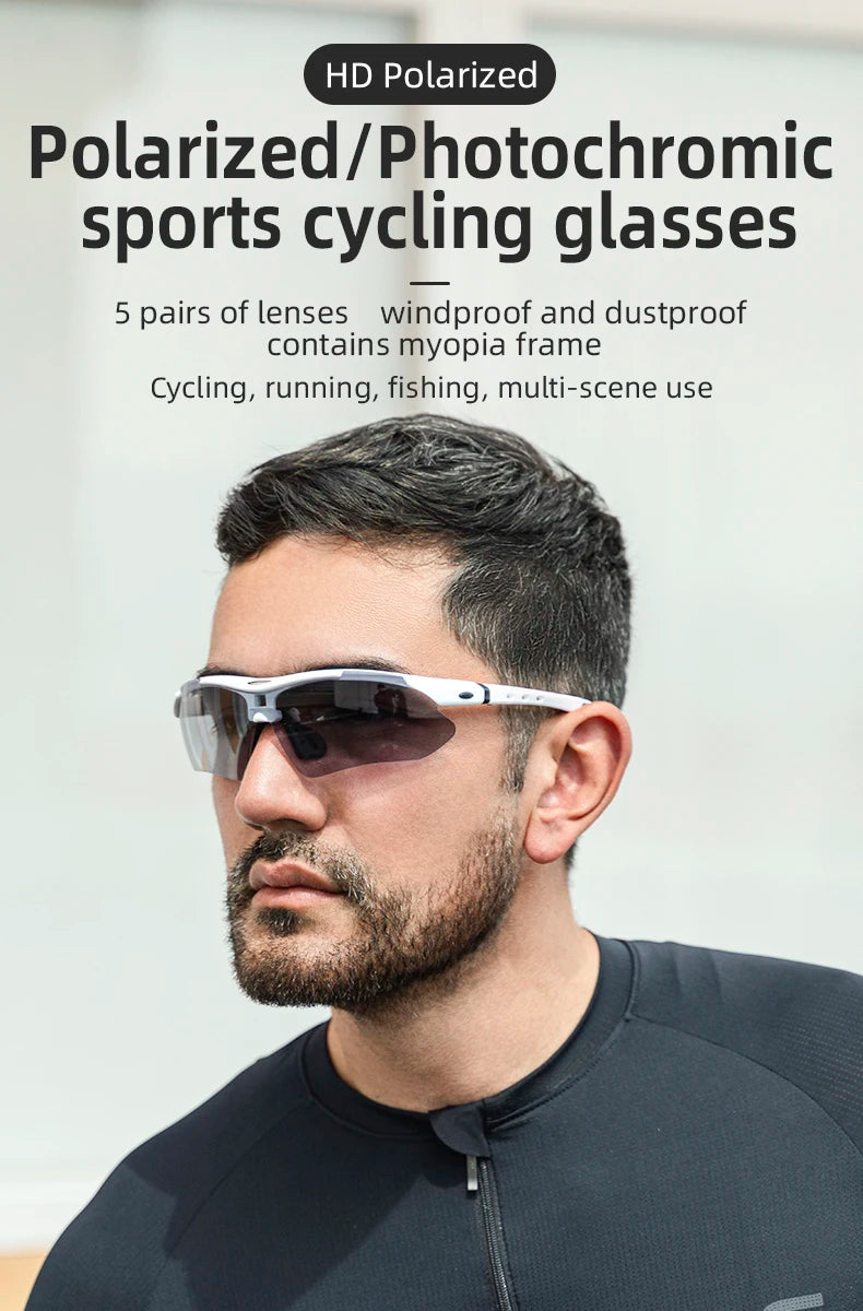 ROCKBROS Polarized Cycling Glasses Bike Goggles UV400 Outdoor Sport Eyewear Men Women Bicycle Sunglasses