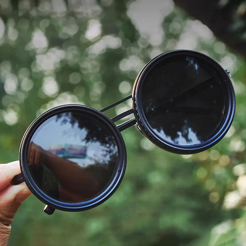 Adjustable 1-9 Sunglasses with ND Filter Lenses Fishing Rounded Polarized Glasses Polarized Sunglasses for Men Driving Fishing